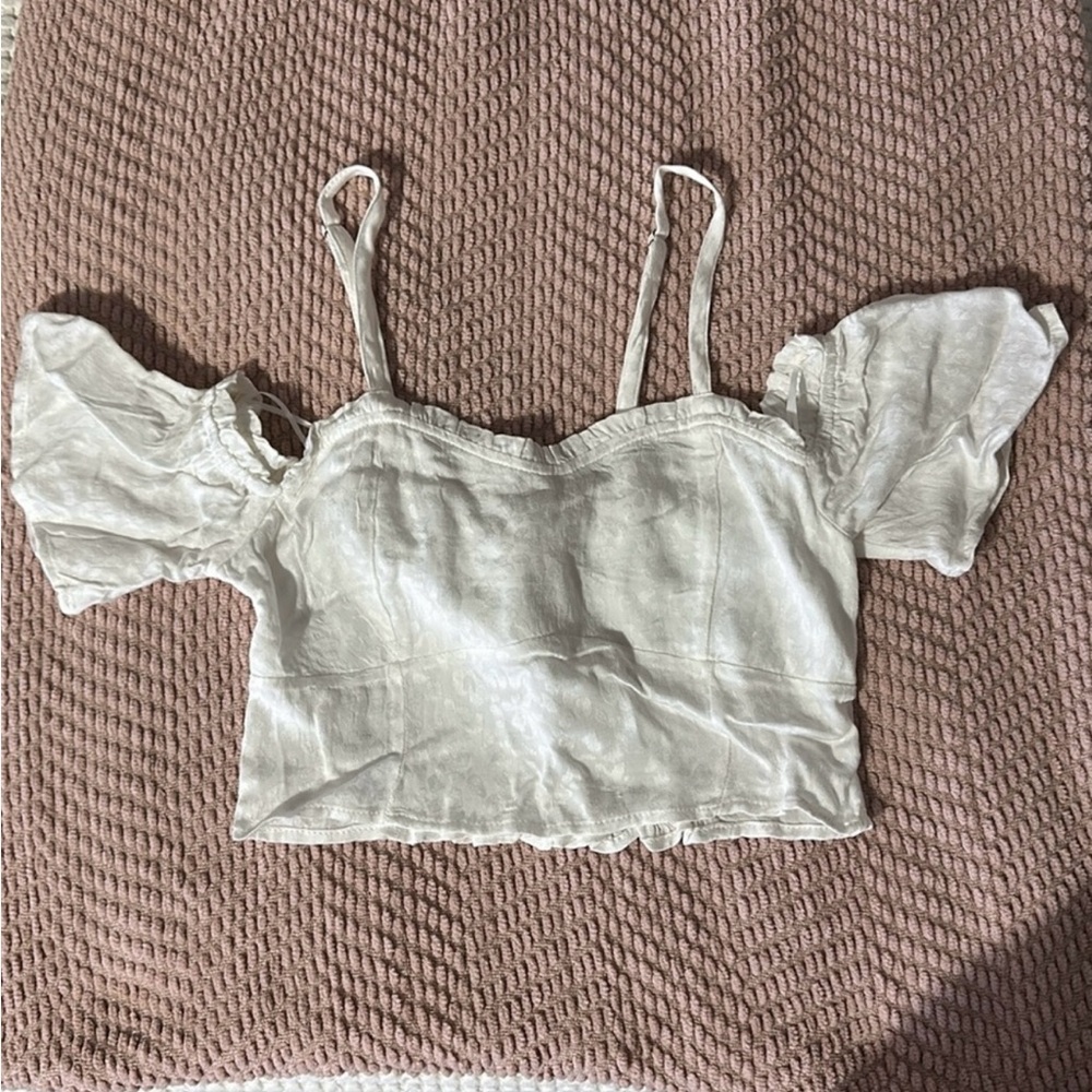 Elegant White Off-Shoulder Women's Top